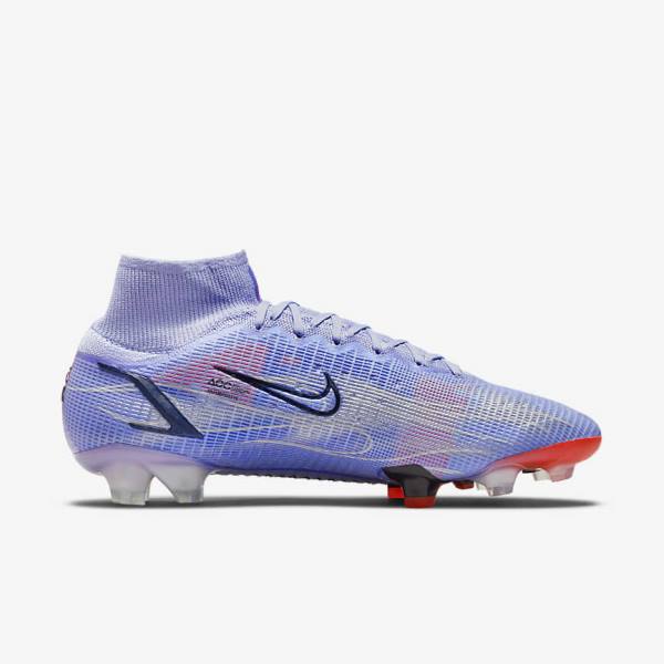 Nike Mercurial Superfly 8 Elite KM FG Firm-Ground Ženske Nogometni Čevlji Indigo | NK403ZYT