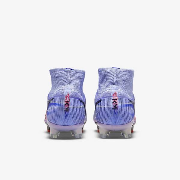 Nike Mercurial Superfly 8 Elite KM FG Firm-Ground Ženske Nogometni Čevlji Indigo | NK403ZYT