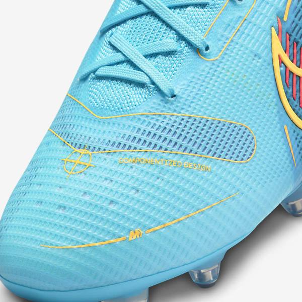 Nike Mercurial Superfly 8 Elite SG-PRO Anti-Clog Traction Soft-Ground Ženske Nogometni Čevlji Modra / Oranžna | NK165CKM