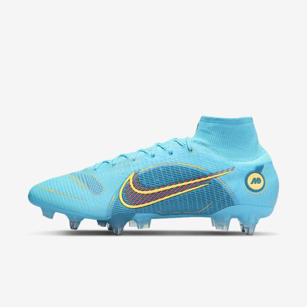 Nike Mercurial Superfly 8 Elite SG-PRO Anti-Clog Traction Soft-Ground Moški Nogometni Čevlji Modra / Oranžna | NK534KMI