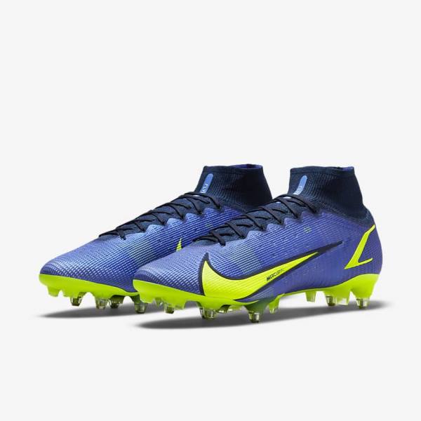 Nike Mercurial Superfly 8 Elite SG-Pro AC Soft-Ground Ženske Nogometni Čevlji Modra | NK425KAH