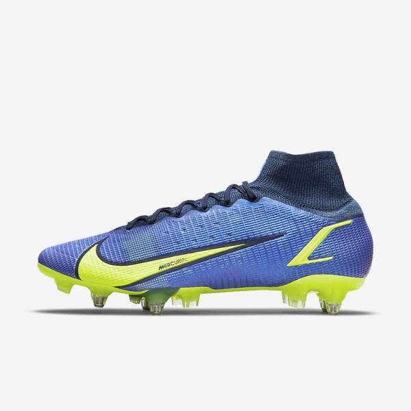 Nike Mercurial Superfly 8 Elite SG-Pro AC Soft-Ground Ženske Nogometni Čevlji Modra | NK425KAH