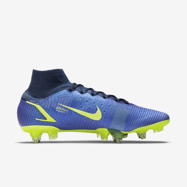 Nike Mercurial Superfly 8 Elite SG-Pro AC Soft-Ground Moški Nogometni Čevlji Modra | NK603ZQP