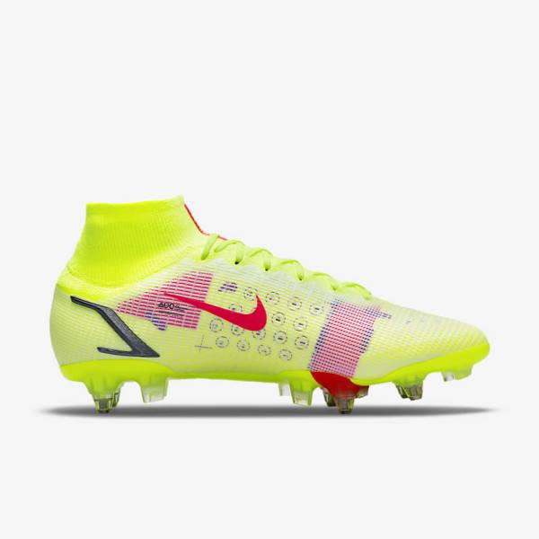 Nike Mercurial Superfly 8 Elite SG-Pro AC Soft-Ground Moški Nogometni Čevlji Črna / Svetloba Rdeča | NK698ZXO