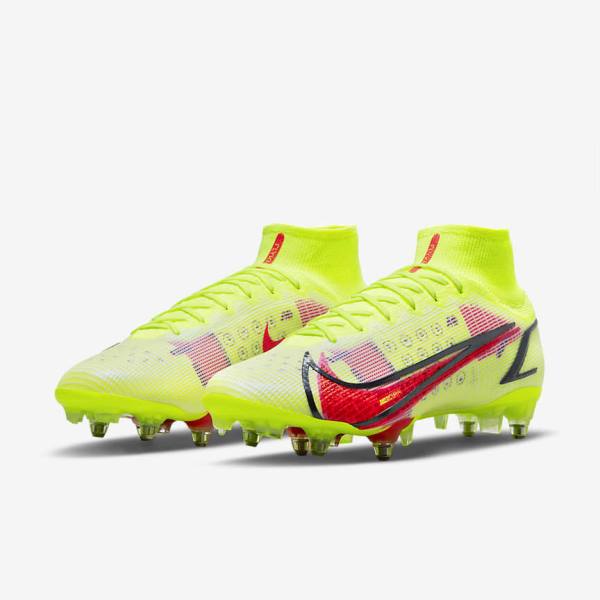 Nike Mercurial Superfly 8 Elite SG-Pro AC Soft-Ground Ženske Nogometni Čevlji Črna / Svetloba Rdeča | NK795PON