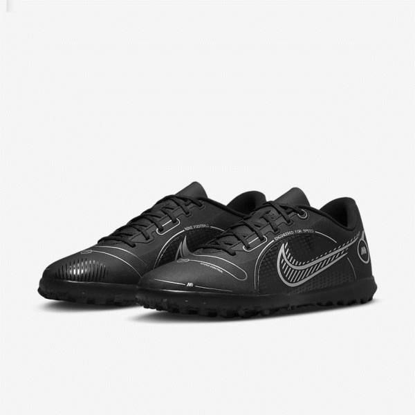 Nike Mercurial Vapor 14 Club TF Turf Moški Nogometni Čevlji Črna / Siva / Kovinski Srebrna | NK264ICZ