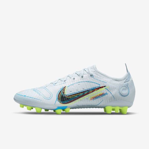 Nike Mercurial Vapor 14 Elite AG Artificial-Grounds Ženske Nogometni Čevlji Siva / Svetloba Modra / Oranžna / Modra | NK905SGY