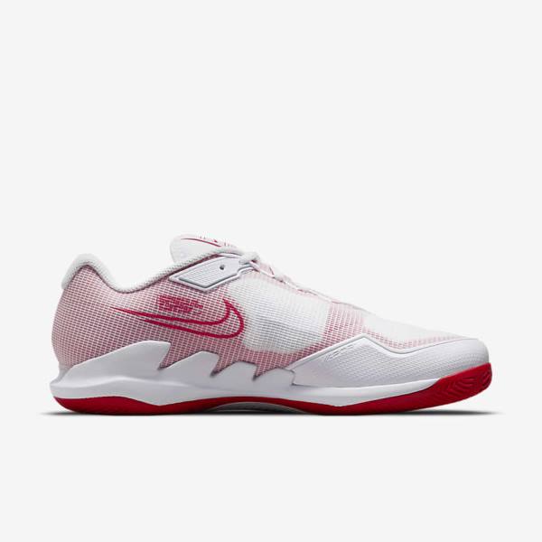 Nike NikeCourt Air Zoom Vapor Pro Clay Court Moški Tenis Copati Bela / Rdeča | NK207JXL