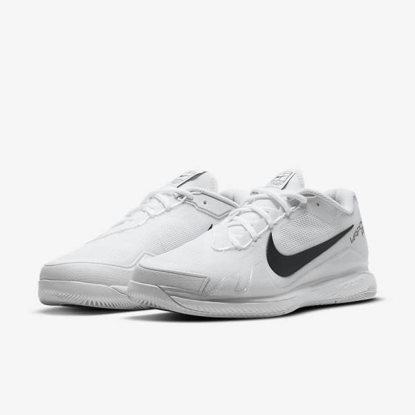 Nike NikeCourt Air Zoom Vapor Pro Hard-Court Moški Tenis Copati Bela / Črna | NK394DNU