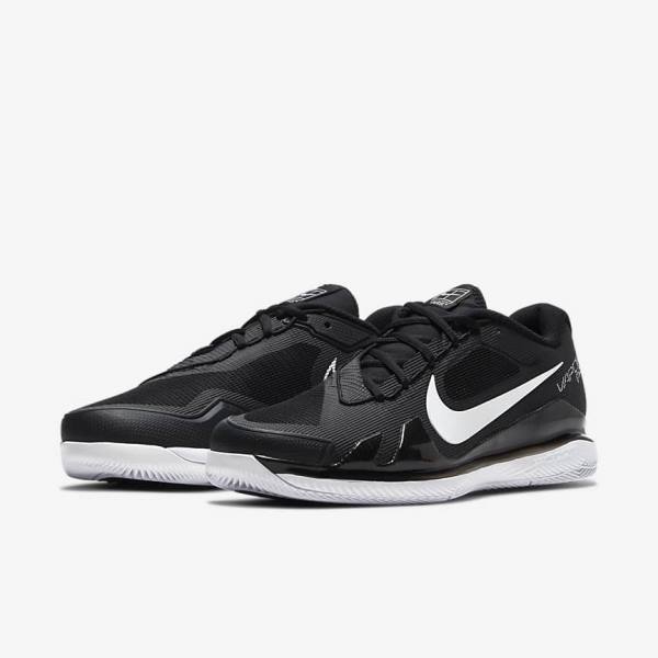 Nike NikeCourt Air Zoom Vapor Pro Hard-Court Moški Tenis Copati Črna / Bela | NK819UZA