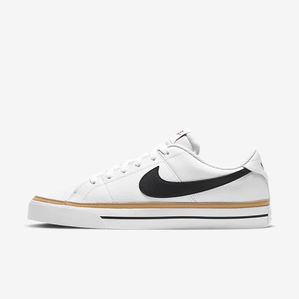 Nike NikeCourt Legacy Moški Superge Bela / Svetloba Rjav / Črna | NK716BGR