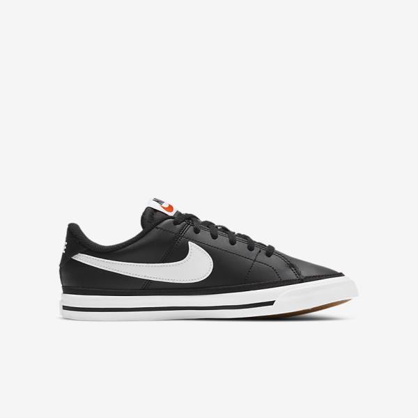 Nike NikeCourt Legacy Older Otroci Superge Črna / Svetloba Rjav / Bela | NK034BJS