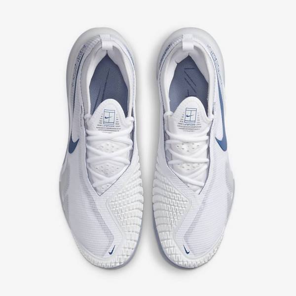 Nike NikeCourt React Vapor NXT Hard-Court Moški Tenis Copati Bela / Mornarica | NK849ZAN