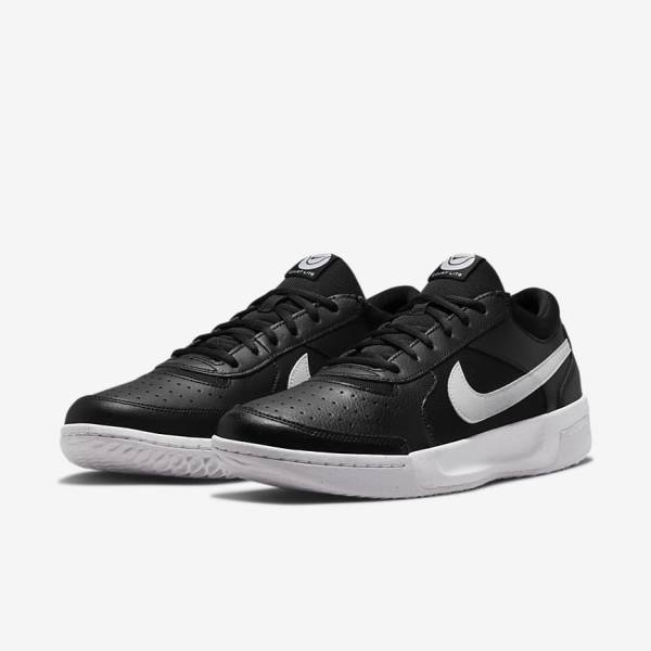 Nike NikeCourt Zoom Lite 3 Hard Court Moški Tenis Copati Črna / Bela | NK134DAP