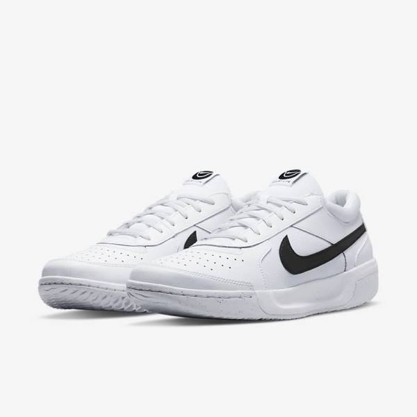 Nike NikeCourt Zoom Lite 3 Hard Court Moški Tenis Copati Bela / Črna | NK841FWP