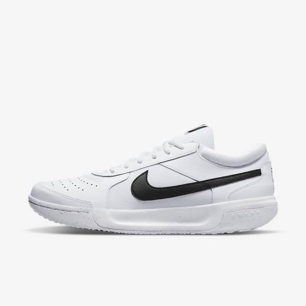 Nike NikeCourt Zoom Lite 3 Hard Court Moški Tenis Copati Bela / Črna | NK841FWP