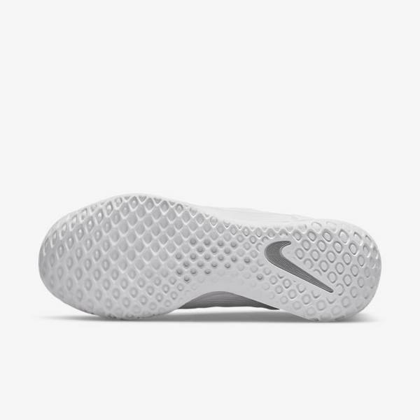 Nike NikeCourt Zoom NXT Hard Court Ženske Tenis Copati Bela / Siva / Kovinski Srebrna | NK059CUI