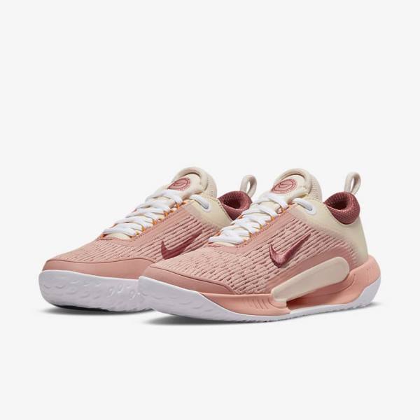 Nike NikeCourt Zoom NXT Hard Court Ženske Tenis Copati Bela / Rdeča | NK763EZP