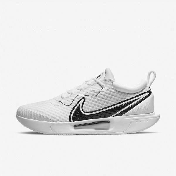 Nike NikeCourt Zoom Pro Hard Court Moški Tenis Copati Bela / Črna | NK063RZJ