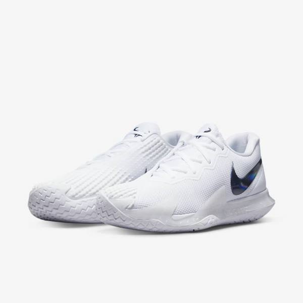 Nike NikeCourt Zoom Vapor Cage 4 Rafa Hard Court Moški Tenis Copati Bela / Črna | NK631JUZ