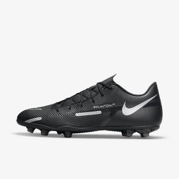 Nike Phantom GT2 Club MG Multi-Ground Ženske Nogometni Čevlji Črna / Temno Siva / Kovinski Srebrna | NK273LFX