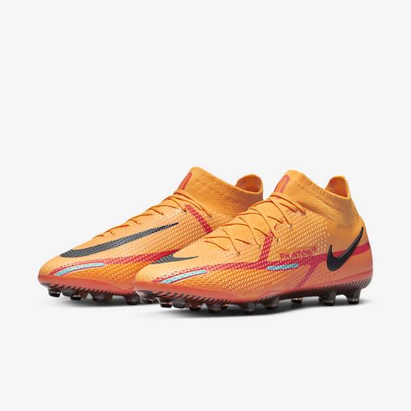 Nike Phantom GT2 Dynamic Fit Elite AG-Pro Artificial-Grass Moški Nogometni Čevlji Oranžna / Svetloba Rdeča / Črna | NK634XWF