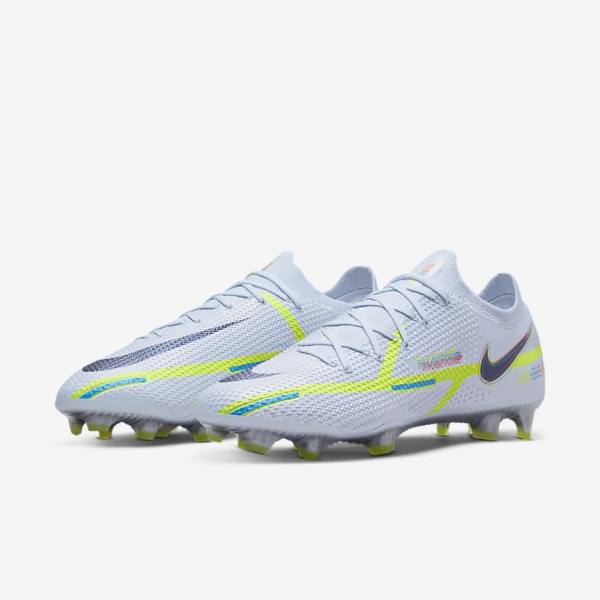 Nike Phantom GT2 Elite FG Firm-Ground Moški Nogometni Čevlji Siva / Svetloba Modra | NK287CTI