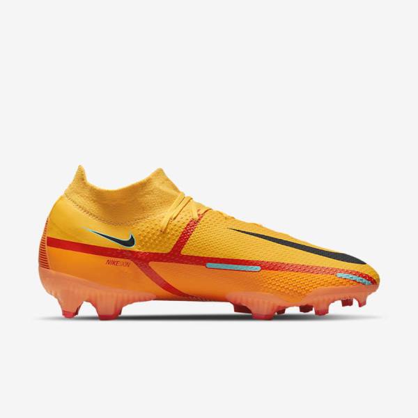 Nike Phantom GT2 Pro Dynamic Fit FG Firm-Ground Moški Nogometni Čevlji Oranžna / Svetloba Rdeča / Črna | NK046AYM