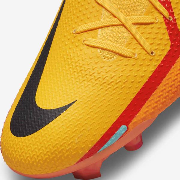 Nike Phantom GT2 Pro Dynamic Fit FG Firm-Ground Moški Nogometni Čevlji Oranžna / Svetloba Rdeča / Črna | NK046AYM