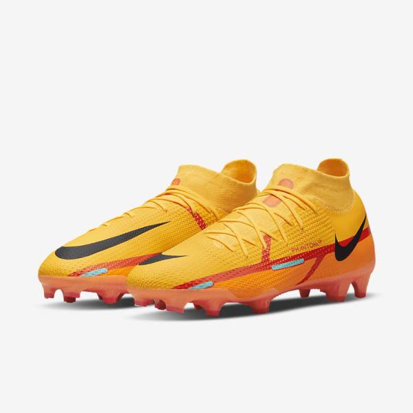 Nike Phantom GT2 Pro Dynamic Fit FG Firm-Ground Ženske Nogometni Čevlji Oranžna / Svetloba Rdeča / Črna | NK467MOL