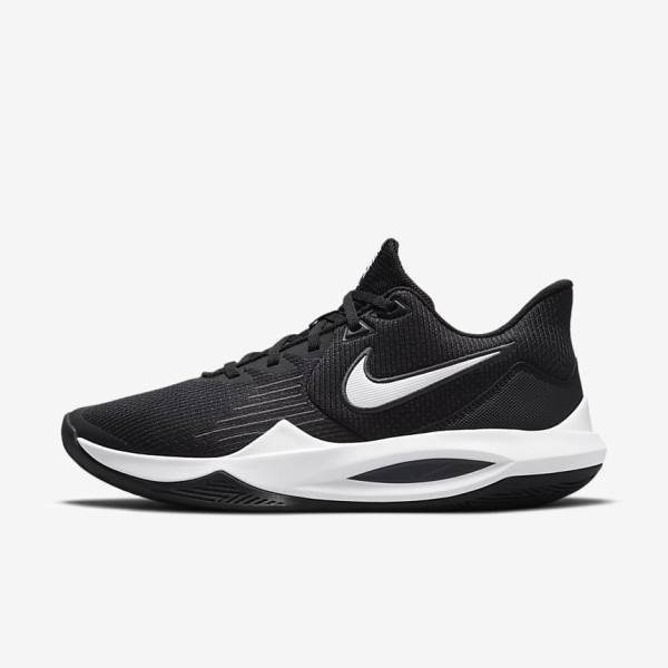 Nike Precision 5 Moški Košarkaški Copati Črna / Temno Siva / Bela | NK026BIH