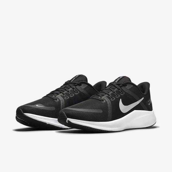 Nike Quest 4 Road Moški Tekaški Čevlji Črna / Temno Siva / Bela | NK381BVE