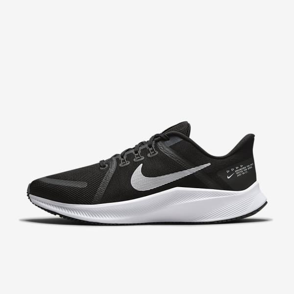 Nike Quest 4 Road Moški Tekaški Čevlji Črna / Temno Siva / Bela | NK381BVE