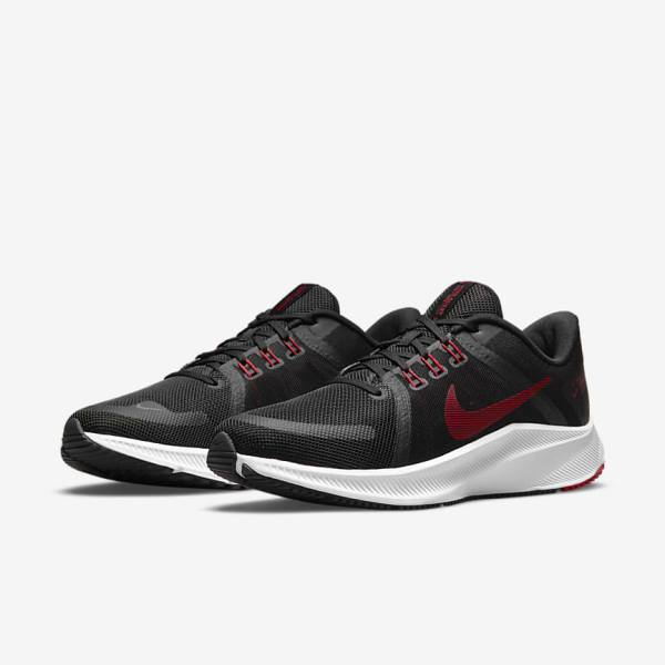 Nike Quest 4 Road Moški Tekaški Čevlji Črna / Bela / Temno Siva / Rdeča | NK751SER