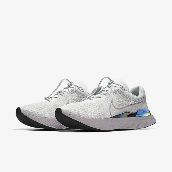 Nike React Infinity Run 3 By You Custom Road Moški Tekaški Čevlji Platina | NK716SQT