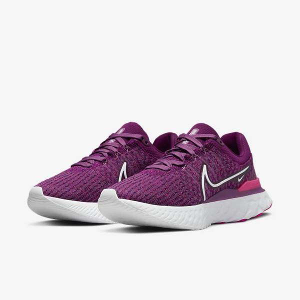 Nike React Infinity Run Flyknit 3 Road Ženske Tekaški Čevlji Bordo | NK298PMR