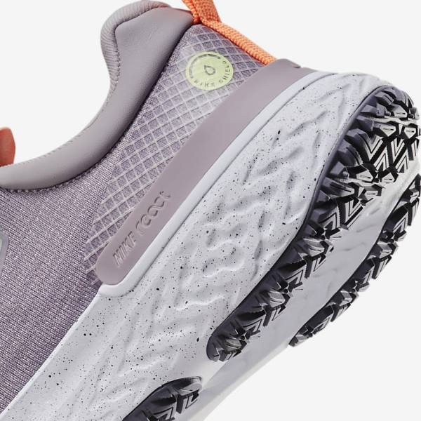 Nike React Miler 2 Shield Weatherised Road Ženske Tekaški Čevlji Siva / Oranžna / Vijolična | NK925HMZ