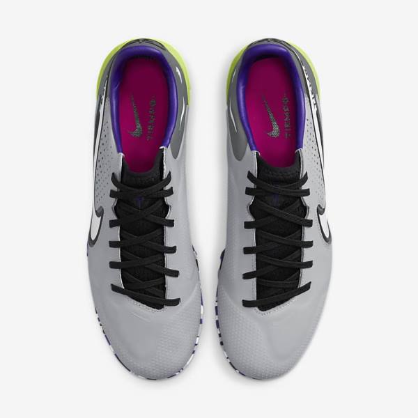 Nike React Tiempo Legend 9 Pro TF Turf Ženske Nogometni Čevlji Svetloba Siva / Bela | NK291ZPK