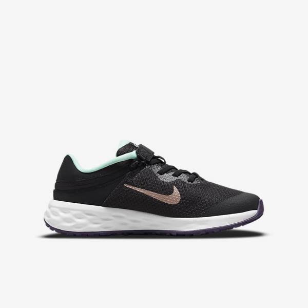 Nike Revolution 6 FlyEase Older Easy On-Off Road Otroci Tekaški Čevlji Mete | NK654RZA