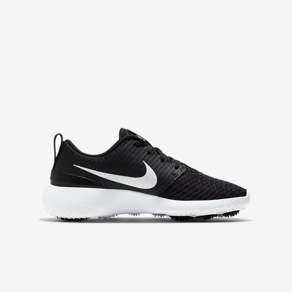 Nike Roshe G Jr. Otroci Čevlji Za Golf Črna / Bela / Kovinski Bela | NK631VKT