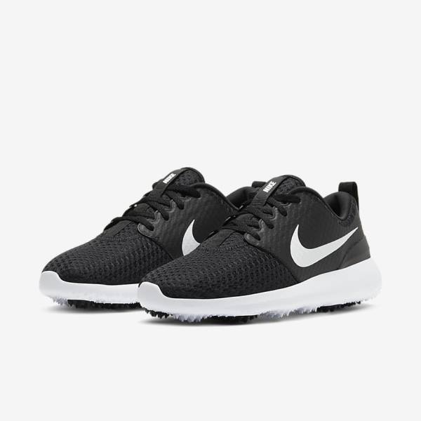 Nike Roshe G Ženske Čevlji Za Golf Črna / Bela / Kovinski Bela | NK520OVW