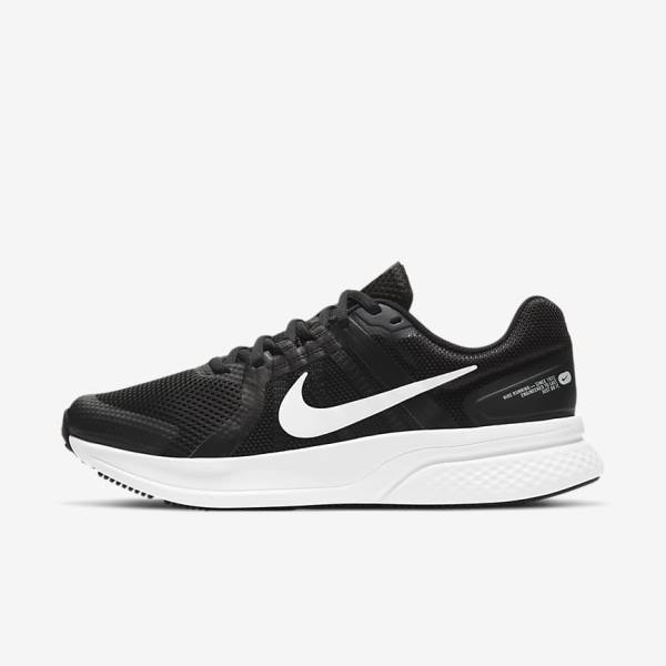 Nike Run Swift 2 Road Moški Tekaški Čevlji Črna / Temno Siva / Bela | NK672WHK