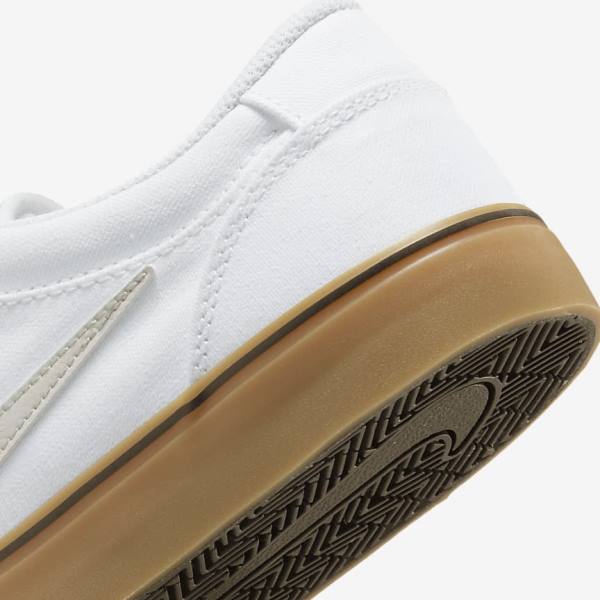 Nike SB Chron 2 Canvas Moški Skate Čevlji Bela / Svetloba Rjav / Svetloba Bež | NK487JCT