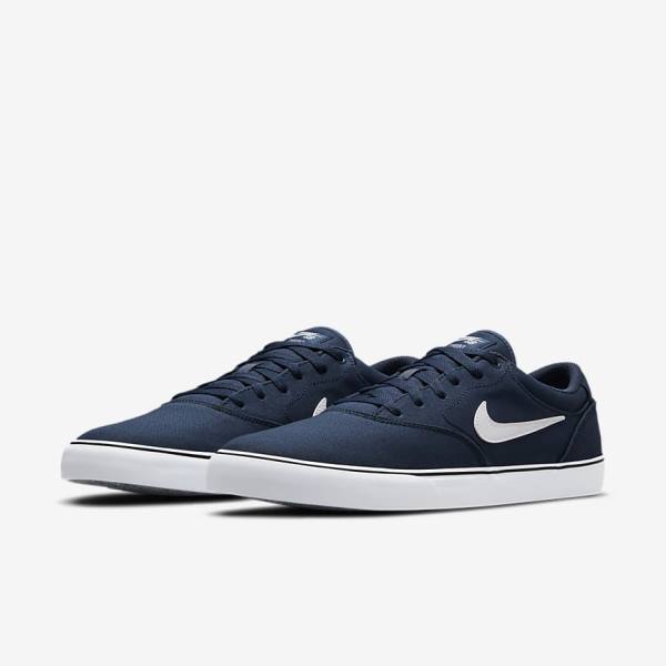 Nike SB Chron 2 Canvas Moški Skate Čevlji Mornarica / Mornarica / Črna / Bela | NK875ARZ