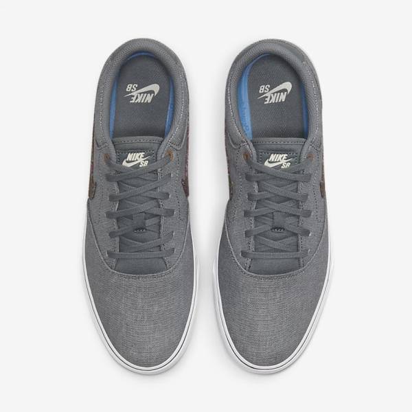 Nike SB Chron 2 Canvas Premium Ženske Skate Čevlji Siva / Bela | NK752LQJ