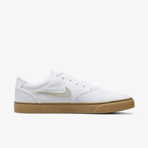 Nike SB Chron 2 Canvas Ženske Skate Čevlji Bela / Svetloba Rjav / Svetloba Bež | NK037ZQU