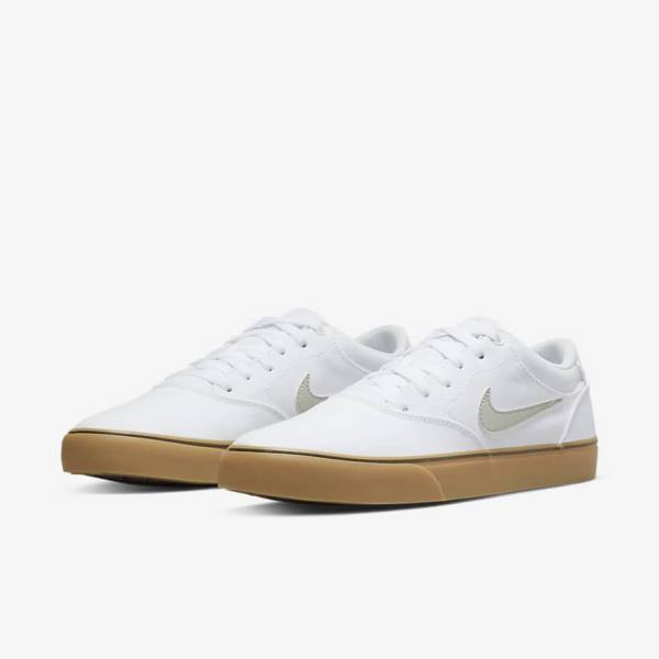 Nike SB Chron 2 Canvas Ženske Skate Čevlji Bela / Svetloba Rjav / Svetloba Bež | NK037ZQU