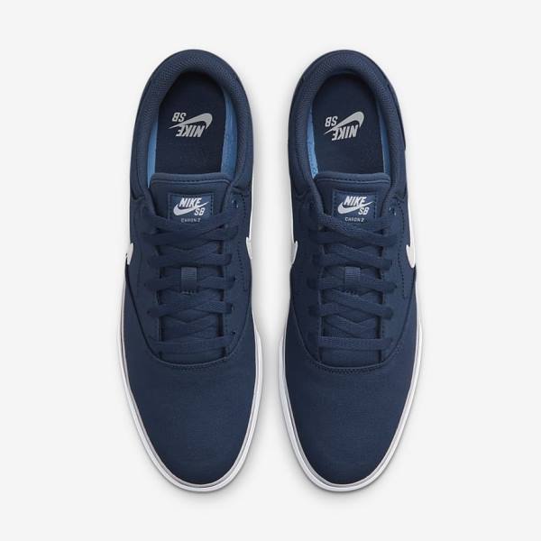 Nike SB Chron 2 Canvas Ženske Skate Čevlji Mornarica / Mornarica / Črna / Bela | NK603CBU