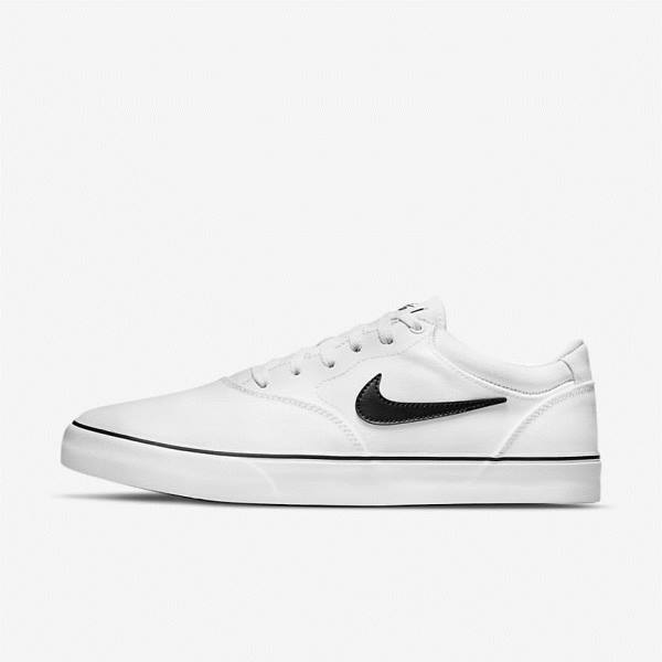 Nike SB Chron 2 Canvas Ženske Skate Čevlji Bela / Črna | NK806YQI