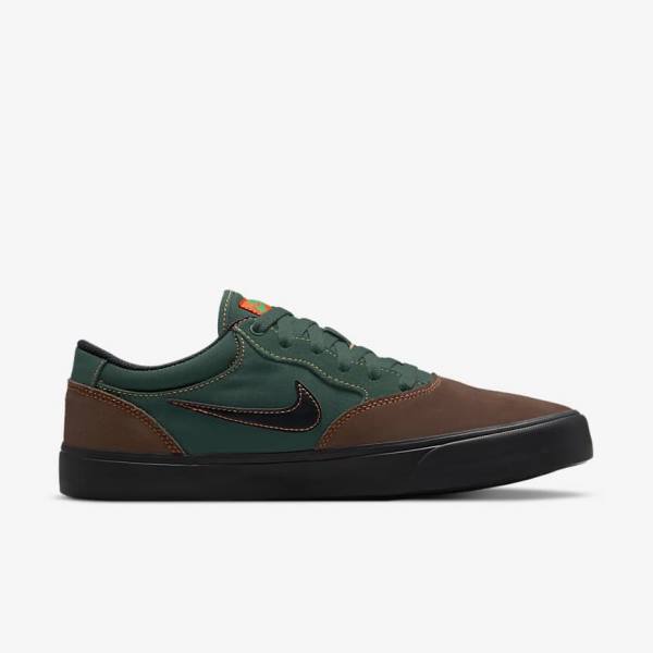 Nike SB Chron 2 Moški Skate Čevlji Svetloba Čokolada / Zelena / Oranžna / Črna | NK892PYA